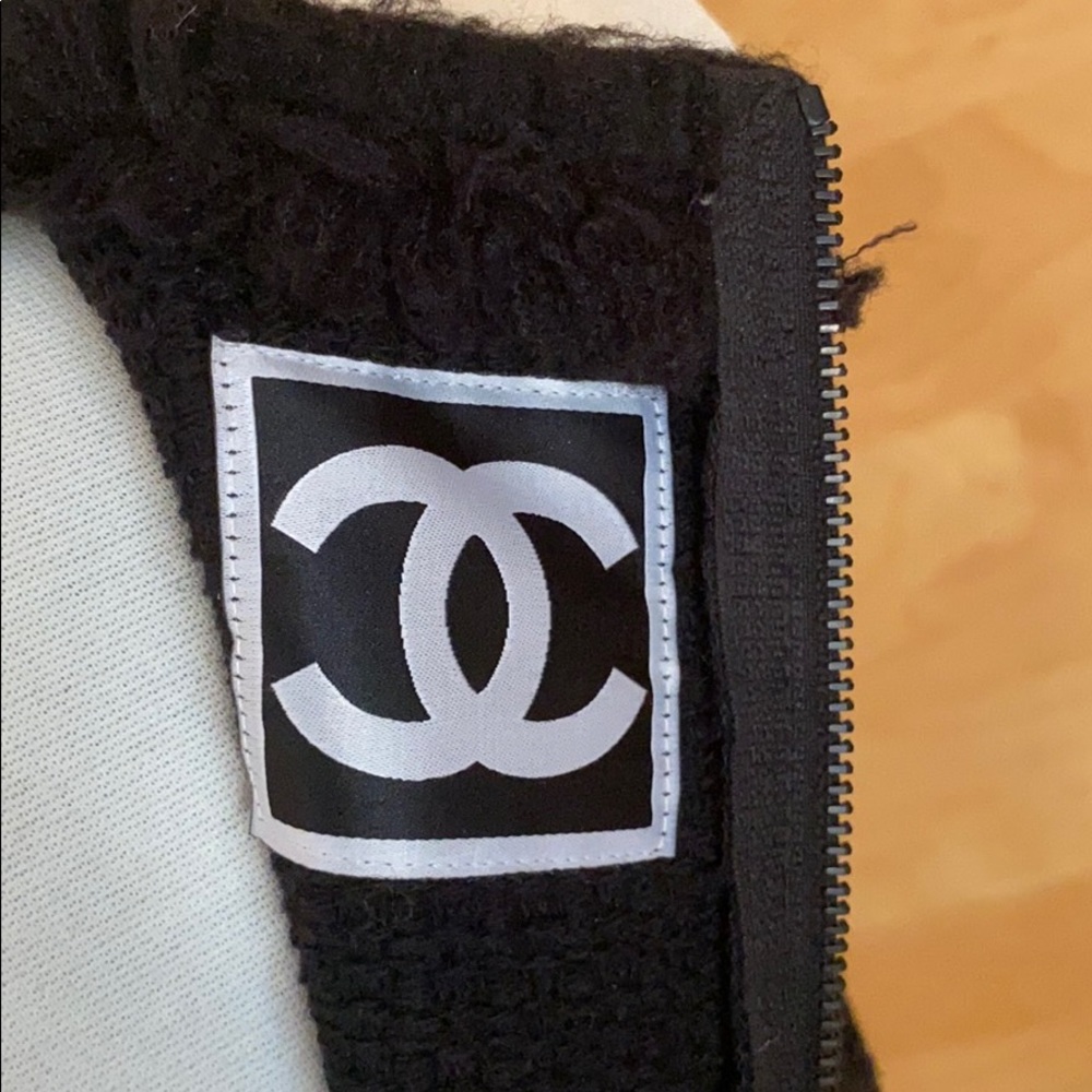 CHANEL sleeveless DRESS w/CC logo XS/4 US-36 Franc - Picture 9 of 12